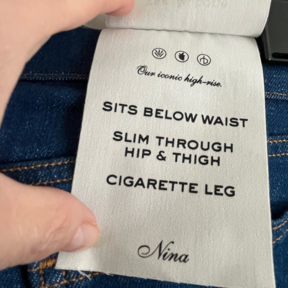 Rag & Bone Nina High-Rise Ankle Cigarette Leg Jeans Size 10 NWT (30) - Picture 8 of 8